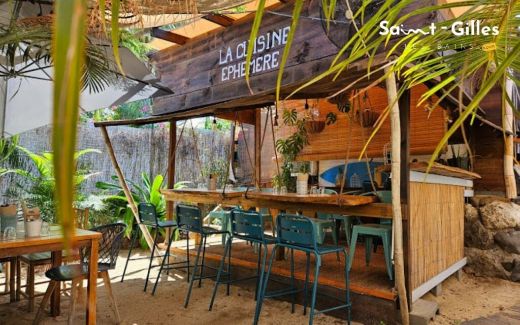 Extérieur La cuisine éphémère, restaurant à Saint-Gilles Les Bains