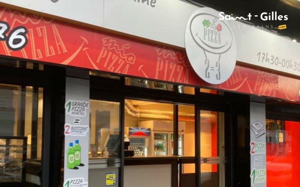 Pizza façade : Mio Pizza à Saint-Gilles Les Bains