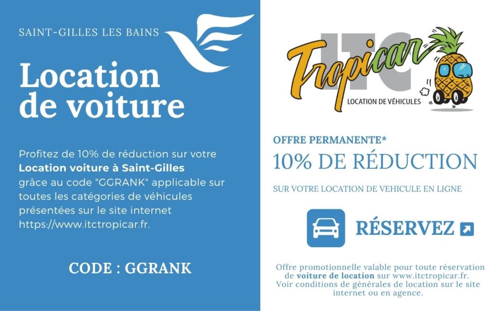 Bon plan location voiture Saint Gilles les Bains