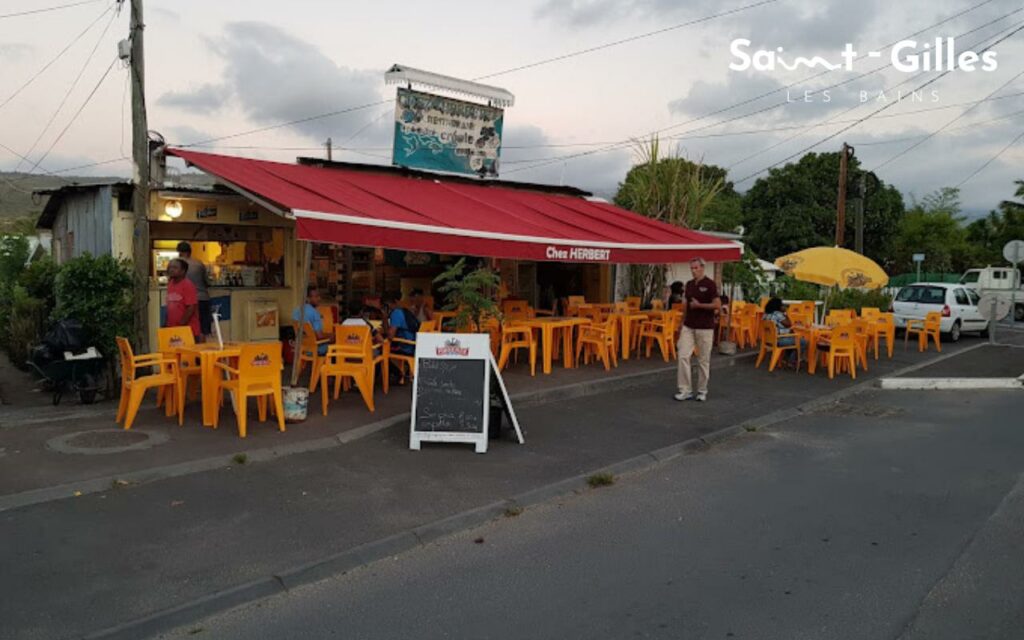 Façade du restaurant Chez Herbert à Saint-Gilles Les Bains à La Réunion