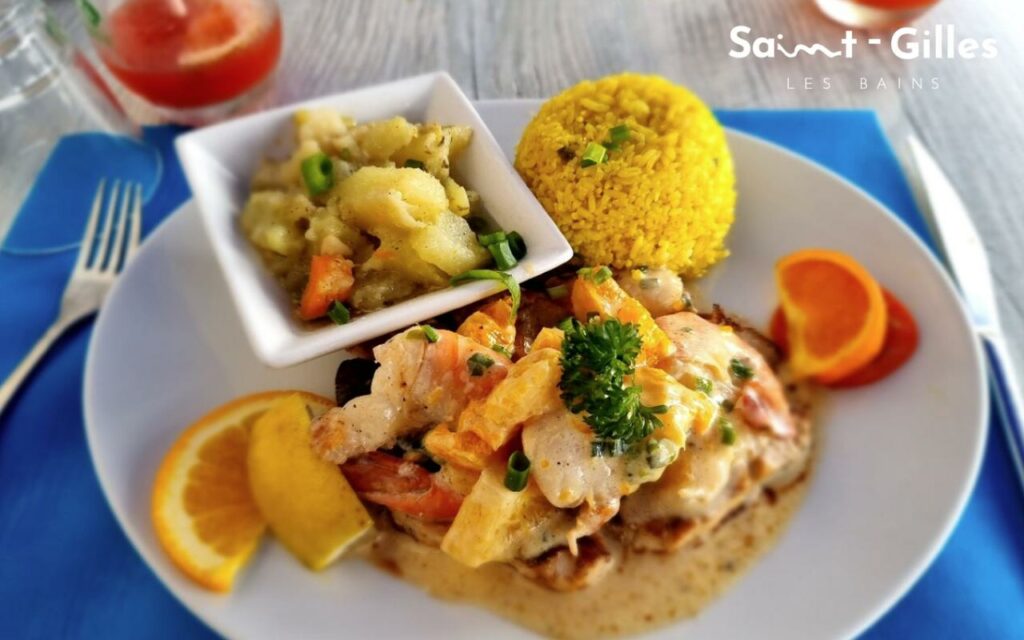 Repas du restaurant Chez Marie à Saint-Gilles Les Bains à La Réunion