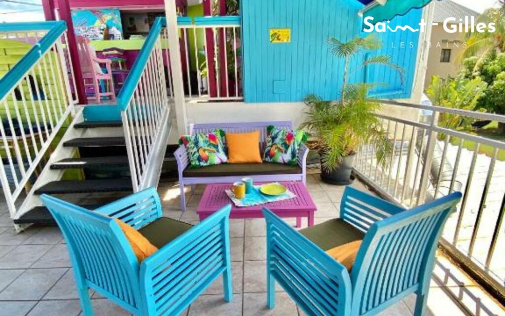 Salon de l'Hôtel de La Plage à Saint-Gilles Les Bains à La Réunion