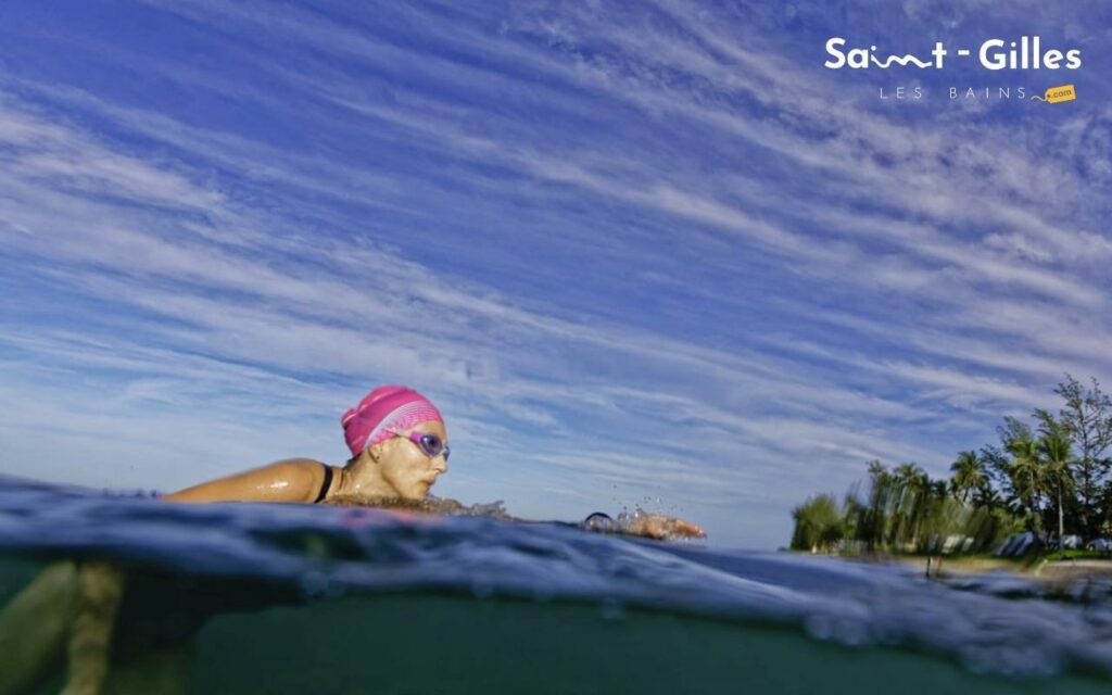 Natation avec le Club Triathlon à Saint-Gilles Les Bains à La Réunion