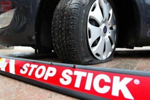 dispositif stop stick de la gendarmerie de Saint Gilles